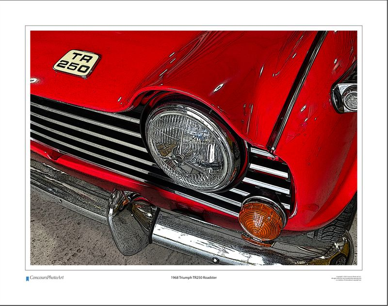 1968 Triumph TR250 Roadster / CPA111C / Stylized Image
