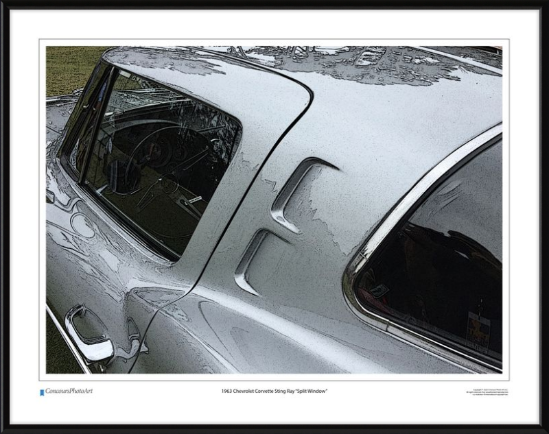 1963 Chevrolet Corvette Sting Ray "Split Window" / CPA301c / Stylized Image