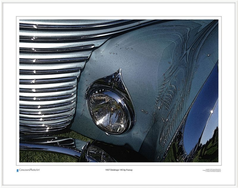 1937 Delahaye 145 by Franay / CPA204C / Stylized Image