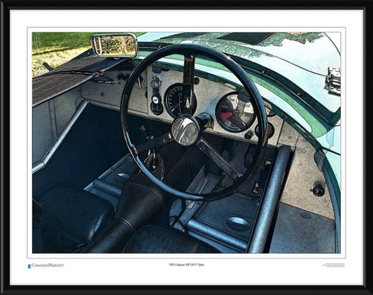 1953 Jaguar XK120 C-Type / CPA615C / Stylized Print