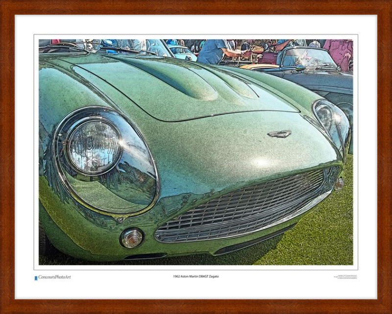 1962 Aston Martin DB4GT Zagato / CPA121C / Stylized Print