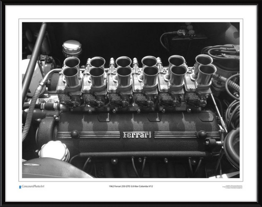1962 Ferrari 250 GTO 3.0-liter Colombo V12 / CPA705B / Black and White
