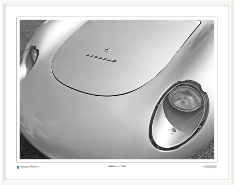 1959 Porsche 718 RSK / CPA212B / B&W Print