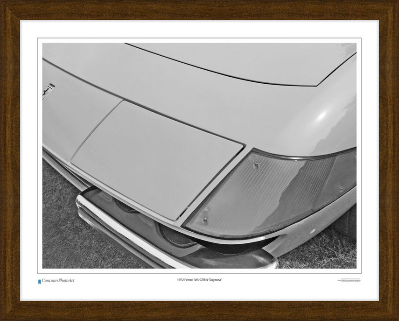 1972 Ferrari 365 GTB/4 “Daytona” / CPA205B / B&W Print