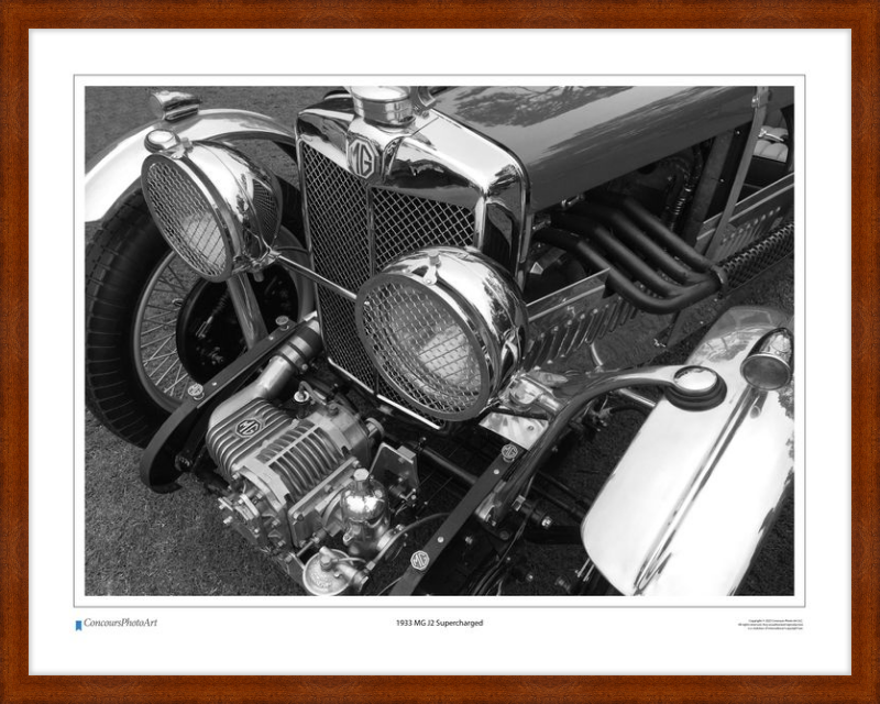 1933 MG J2 Supercharged / CPA101B / Black and White