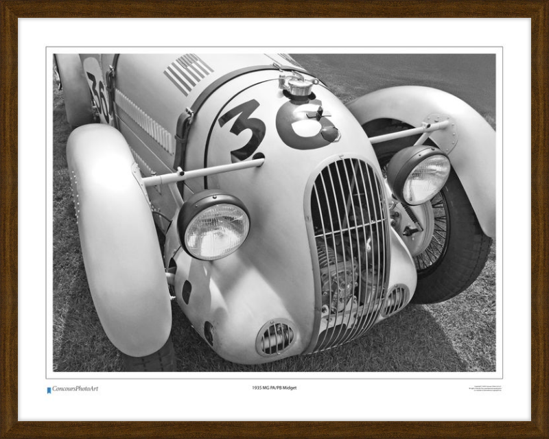 1935 MG PA/PB Midget / CPA410B / B&W Print