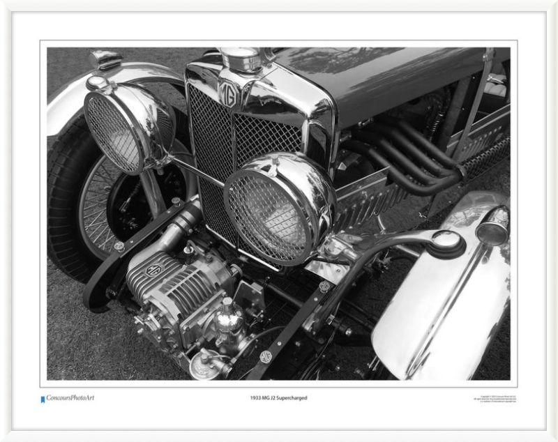1933 MG J2 Supercharged / CPA101B / Black and White