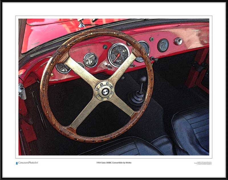 1954 Siata 300BC Convertible by Motto / CPA611C / Stylized Image