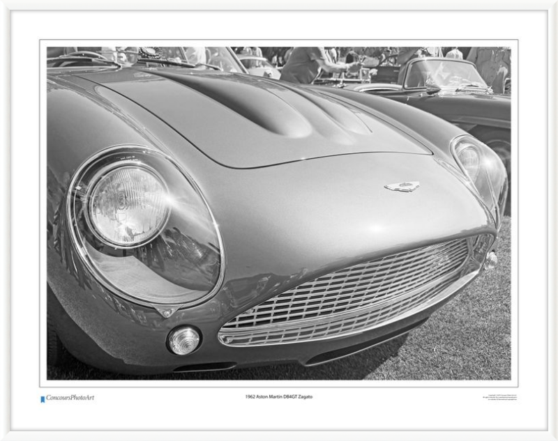1962 Aston Martin DB4GT Zagato / CPA121B / B&W Print