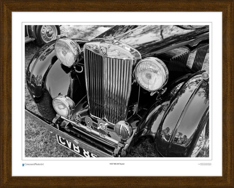 1937 MG VA Tourer / CPA120B / B&W Print