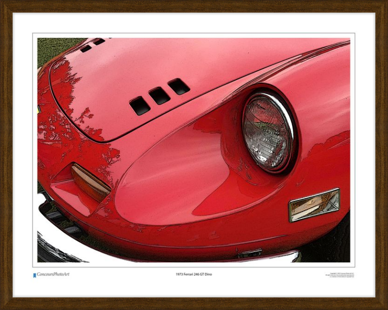 1973 Ferrari 246 GT Dino / CPA208C / Stylized Image