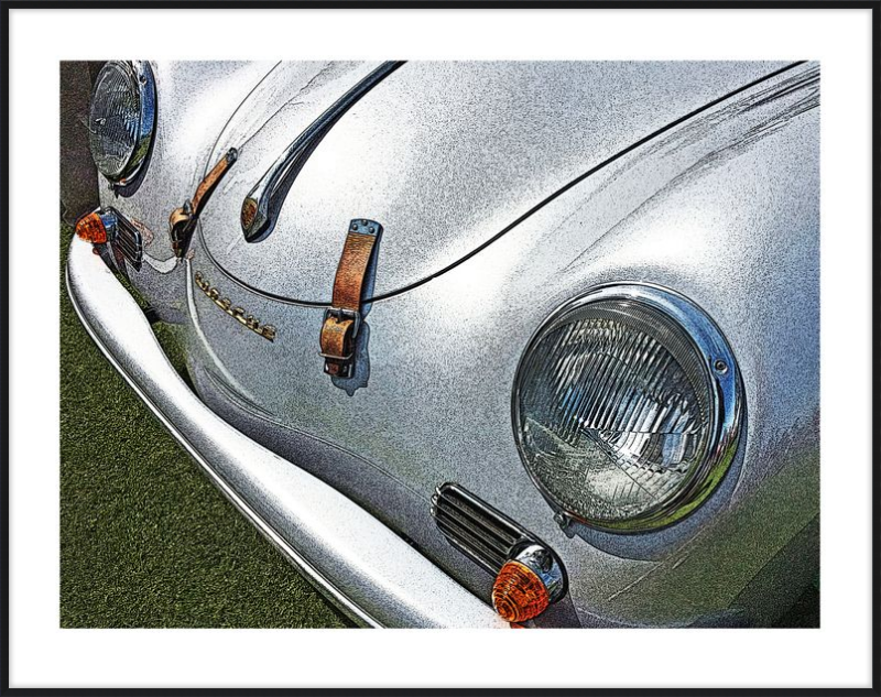 1958 Porsche Carrera GT GS Speedster / CPA203C / Stylized Print