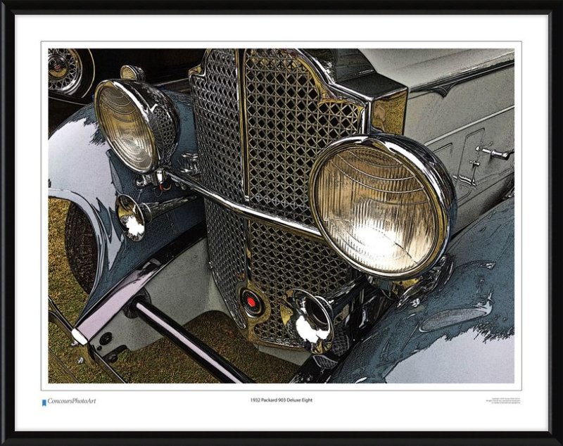 1932 Packard 903 Deluxe Eight / CPA312C / Stylized Print