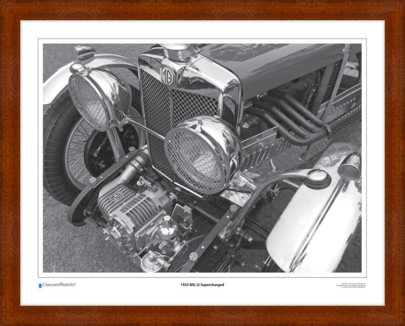 1933 MG J2 Supercharged / CPA101B / B&W Print
