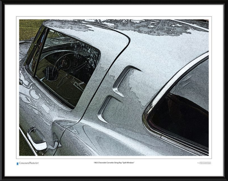 1963 Chevrolet Corvette Sting Ray "Split Window" / CPA301C / Stylized Print