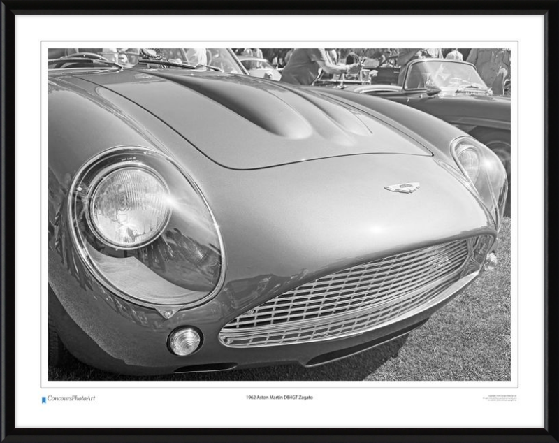 1962 Aston Martin DB4GT Zagato / CPA121B / B&W Print