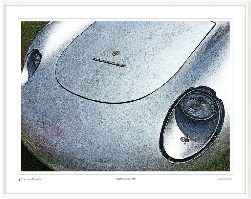 1959 Porsche 718 RSK / CPA212C / Stylized Print