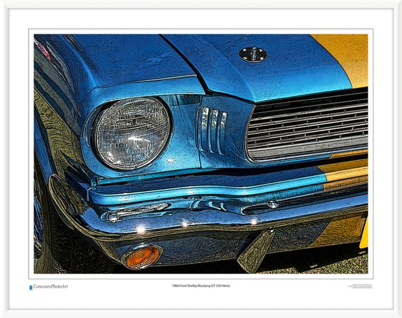 1966 Ford Shelby Mustang GT 350 Hertz / CPA319C / Stylized Print