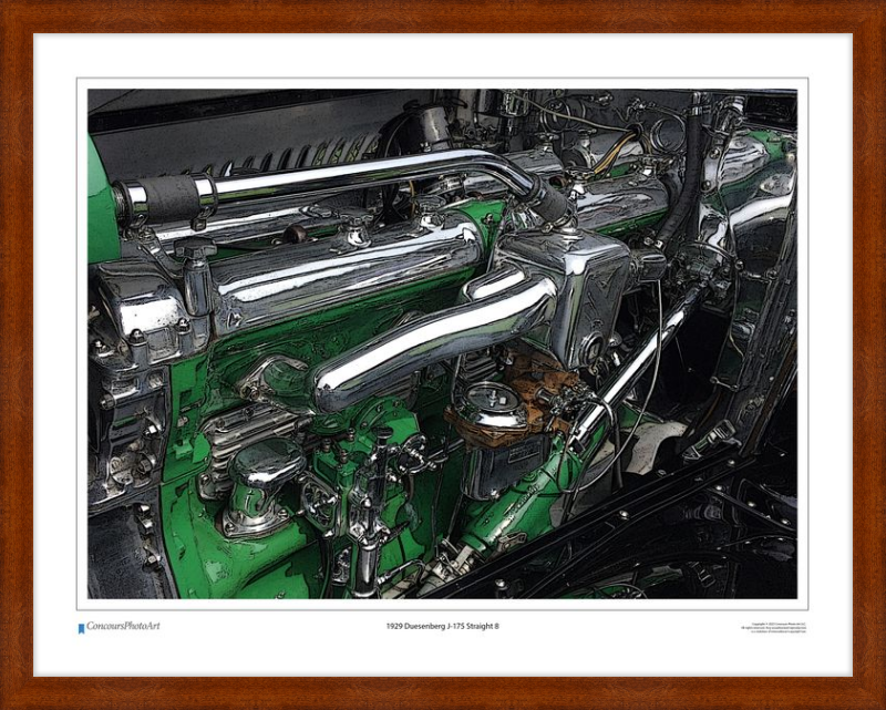 1929 Duesenberg J-175 Straight 8 / CPA703C / Stylized Print