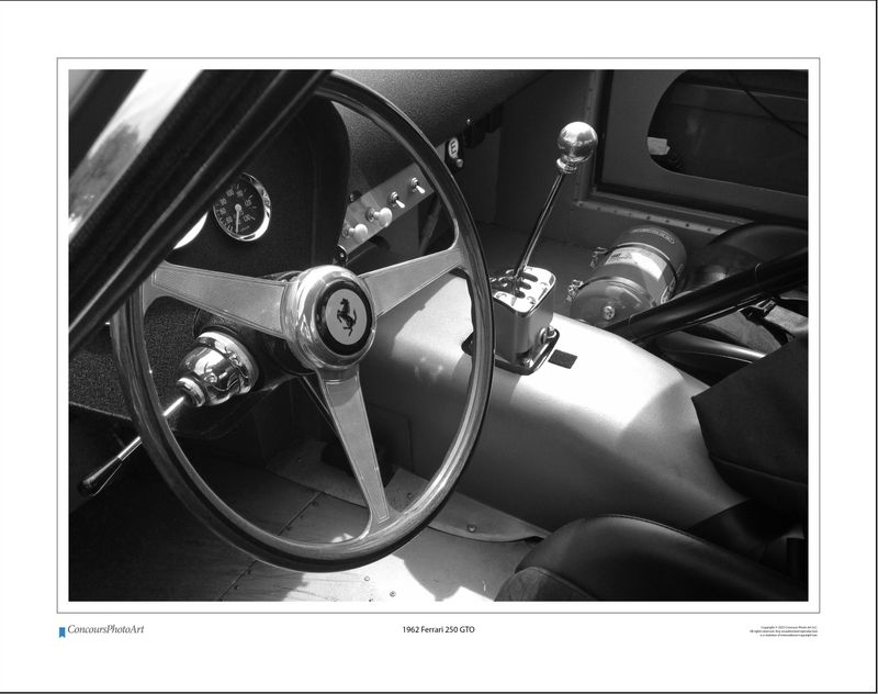 1962 Ferrari 250 GTO / CPA601B / Black and White
