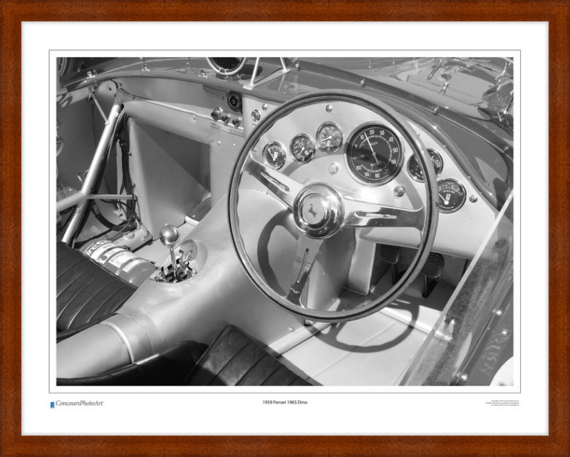 1959 Ferrari 196S Dino / CPA604B / B&W Print