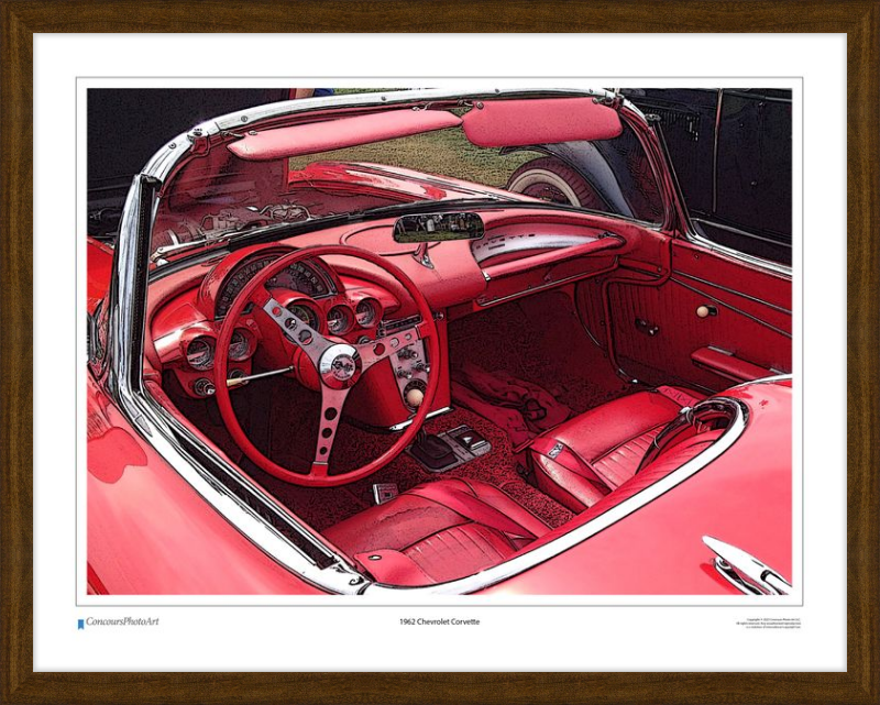 1962 Chevrolet Corvette / CPA609C / Stylized Image