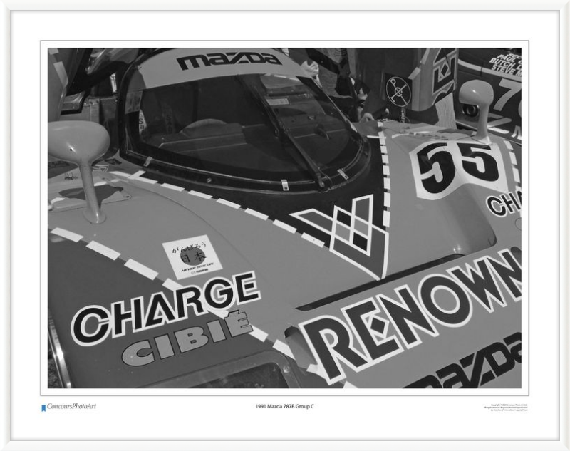 1991 Mazda 787B Group C / CPA404B / Black and White