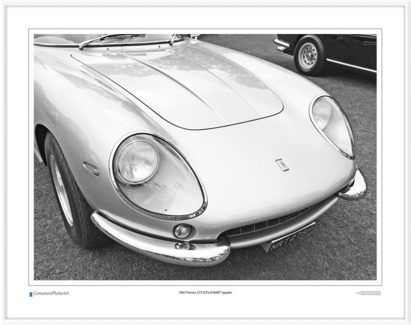 1967 Ferrari 275 GTS/4 NART Spyder / CPA218B / B&W Print