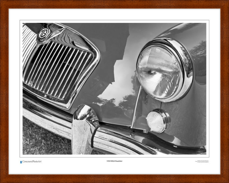 1959 MGA Roadster / CPA119B / B&W Print