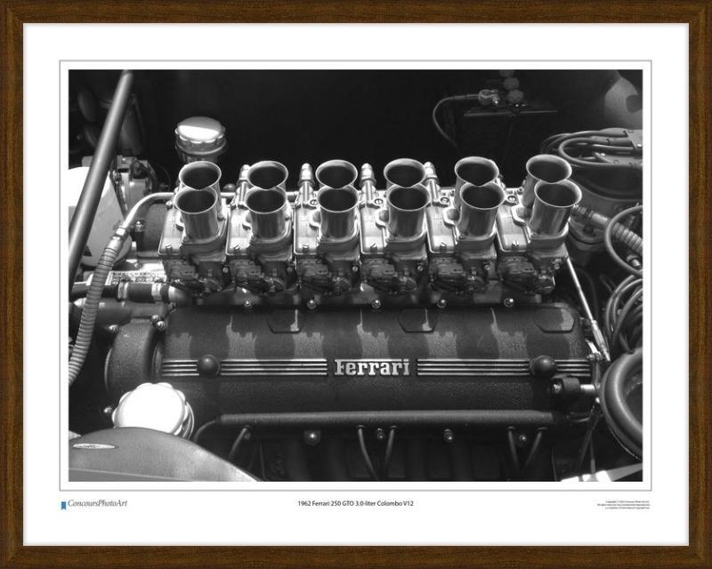 1962 Ferrari 250 GTO 3.0-liter Colombo V12 / CPA705B / Black and White