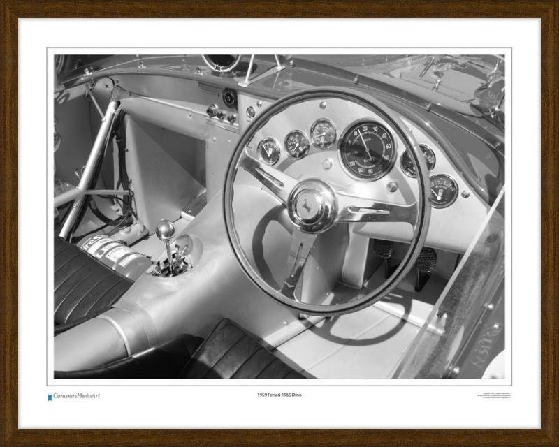 1959 Ferrari 196S Dino / CPA604B / B&W Print