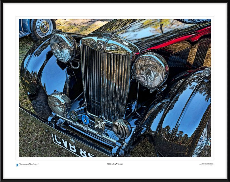 1937 MG VA Tourer / CPA120C / Stylized Print