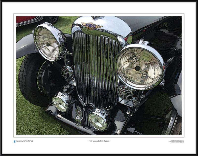 1935 Lagonda M45 Rapide / CPA104C / Stylized Image