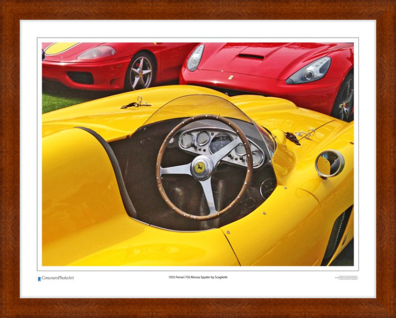 1955 Ferrari 750 Monza Spyder by Scaglietti / CPA610A / Color Print