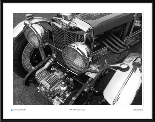 1933 MG J2 Supercharged / CPA101B / Black and White