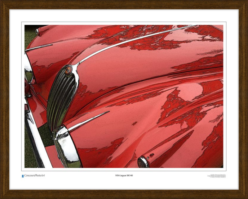 1954 Jaguar XK140 / CPA106C / Stylized Image