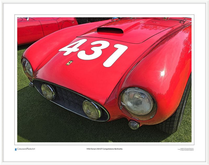1956 Ferrari 250 GT Competizione Berlinetta / CPA4208C / Stylized Image