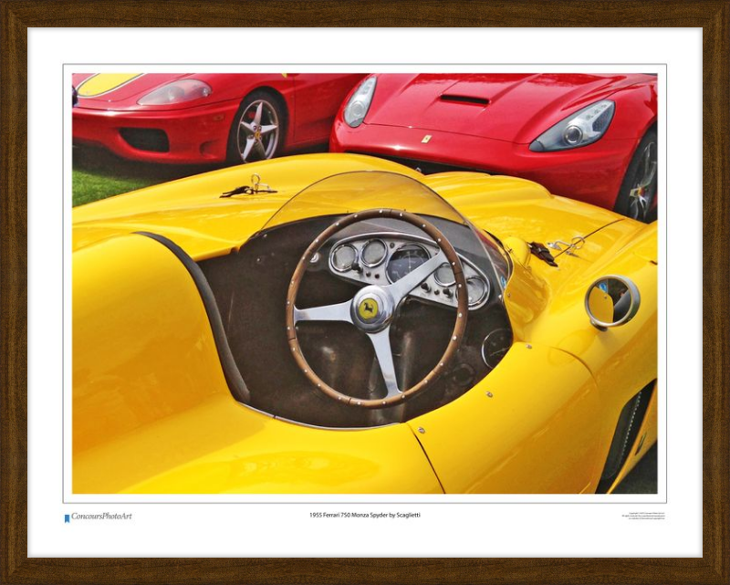 1955 Ferrari 750 Monza Spyder by Scaglietti / CPA610A / Color Print