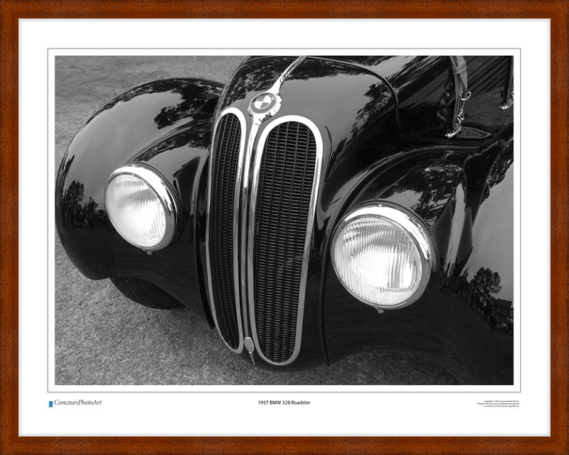 1937 BMW 328 Roadster / CPA206B / Black and White