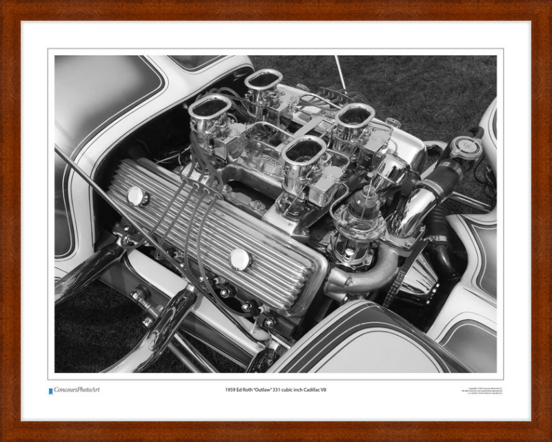 1959 Ed Roth “Outlaw” 331 cubic inch Cadillac V8 / CPA706B / Black and White