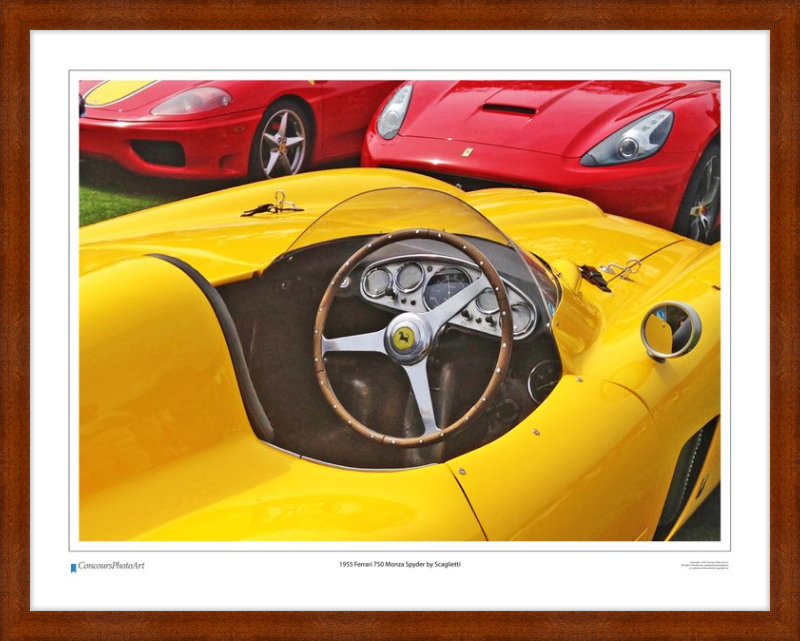 1955 Ferrari 750 Monza Spyder by Scaglietti / CPA610A / Color Print