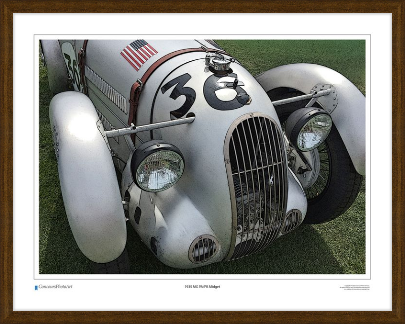 1935 MG PA/PB Midget / CPA410C / Stylized Image