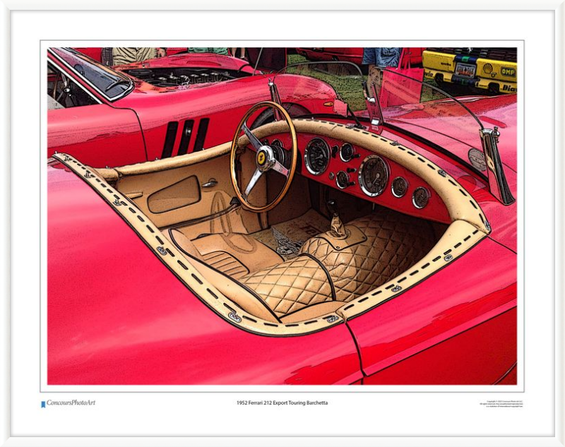 1952 Ferrari 212 Export Touring Barchetta / CPA608C / Stylized Image