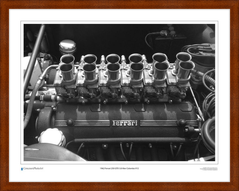 1962 Ferrari 250 GTO 3.0-liter Colombo V12 / CPA705B / Black and White