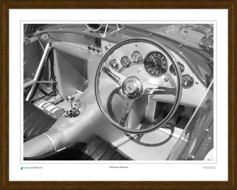1959 Ferrari 196S Dino / CPA604B / B&W Print