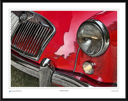 1959 MGA Roadster / CPA119C / Stylized Print