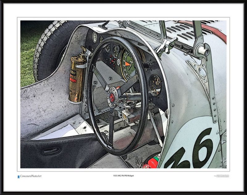 1935 MG PA/PB Midget / CPA607C / Stylized Print