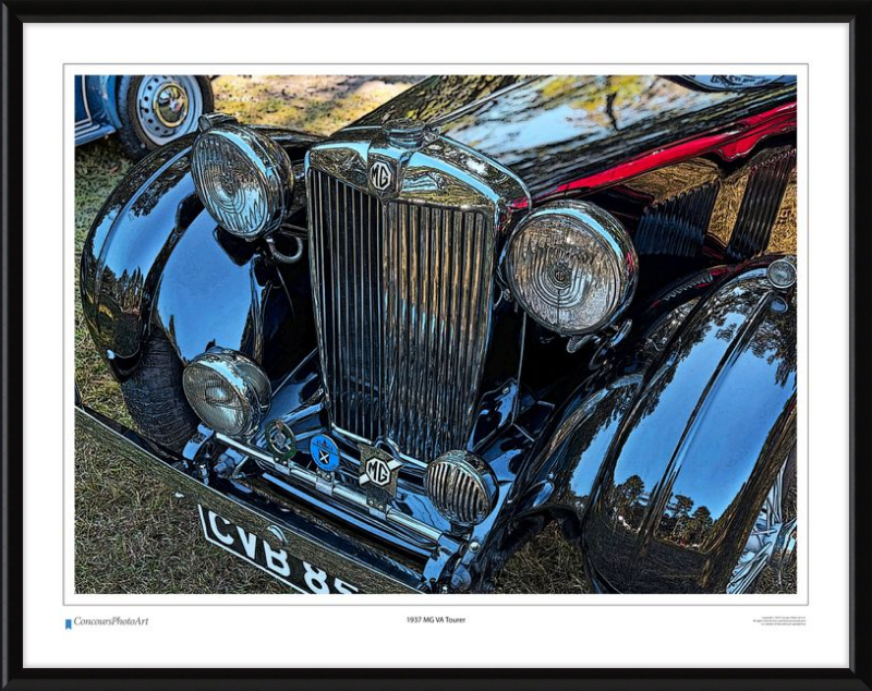1937 MG VA Tourer / CPA120C / Stylized Print