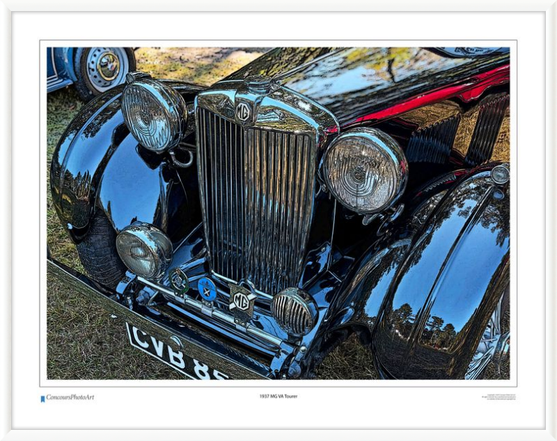 1937 MG VA Tourer / CPA120C / Stylized Print