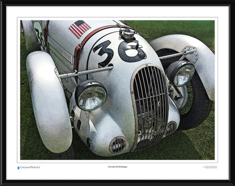 1935 MG PA/PB Midget / CPA410C / Stylized Print